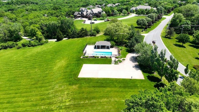 165 NE Hidden Ridge Ln, Lees Summit, MO 64064 - aerial view of a pool area