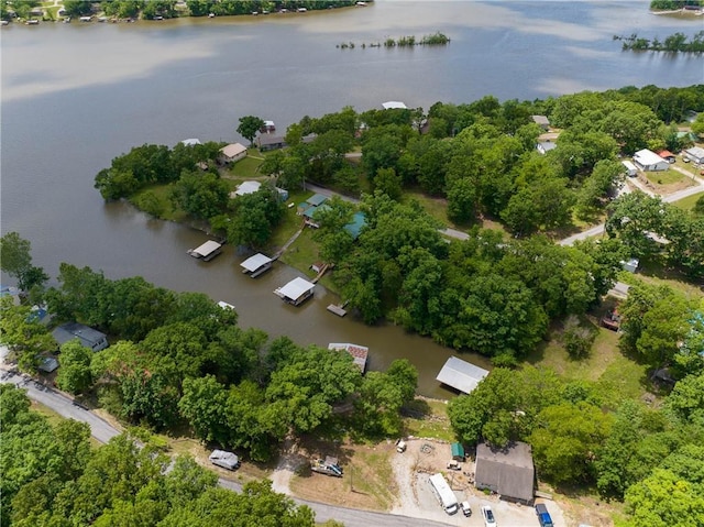 26406 Waterview Dr, Warsaw, MO 65355 - drone / aerial view of a nearby body of water and a tree filled landscape