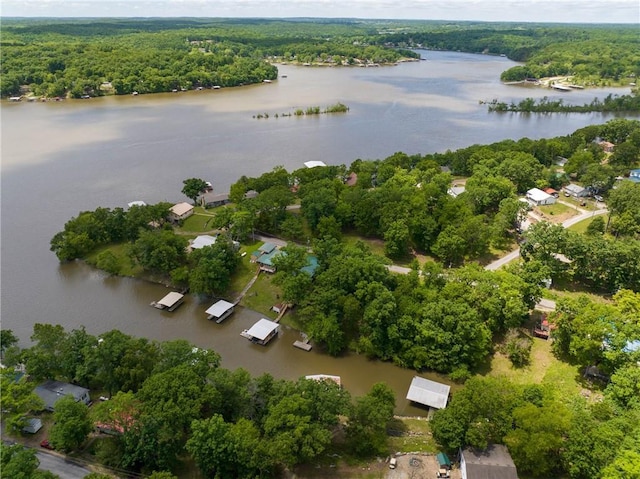 26406 Waterview Dr, Warsaw, MO 65355 - aerial view of a nearby body of water and a forest