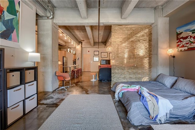 360 W Pershing Rd Unit 250, Kansas City, MO 64108 - bedroom featuring finished concrete flooring