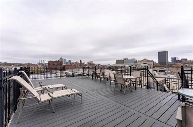 360 W Pershing Rd Unit 250, Kansas City, MO 64108 - deck featuring a view of city