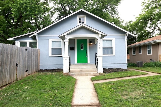 816 S Huttig Ave, Independence, MO 64053 - bungalow featuring stucco siding and central AC