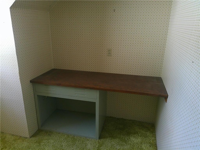 220 W State St, Erie, KS 66733 - unfurnished office with light colored carpet and wallpapered walls