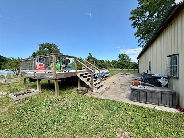 450 SW 725th Rd, Chilhowee, MO 64733 - view of grassy yard featuring a deck