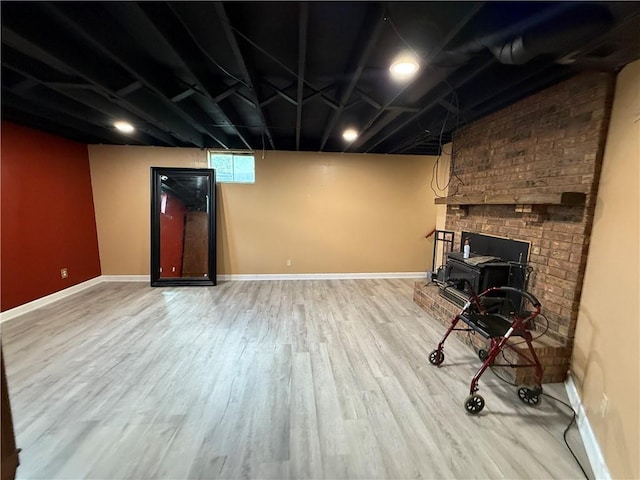 450 SW 725th Rd, Chilhowee, MO 64733 - basement featuring wood finished floors and baseboards