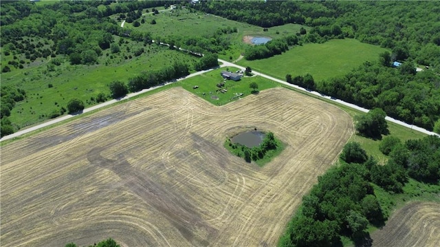 34330 W 407th St, Osawatomie, KS 66064 - aerial view of property's location featuring rural landscape
