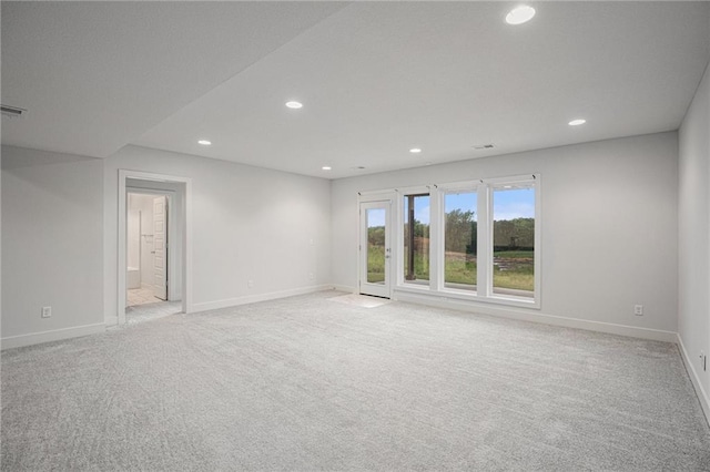 8316 NW 90th St, Kansas City, MO 64153 - unfurnished room with recessed lighting, baseboards, and light colored carpet