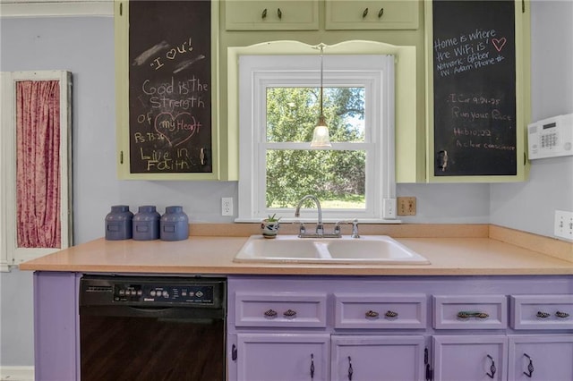 10916 Grandview Rd, Kansas City, MO 64137 - kitchen with dishwasher, a sink, and light countertops