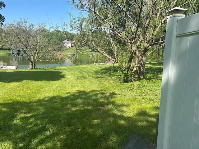 5365 Saratoga Dr, Mclouth, KS 66054 - view of grassy yard featuring a water view