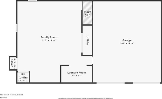 7243 Rene St, Shawnee, KS 66216 - property floor plan