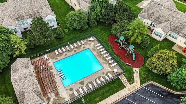 22480 W 113th St, Olathe, KS 66061 - drone / aerial view of a pool area