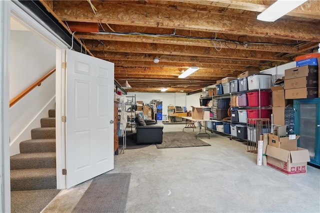 22480 W 113th St, Olathe, KS 66061 - unfinished below grade area with stairs