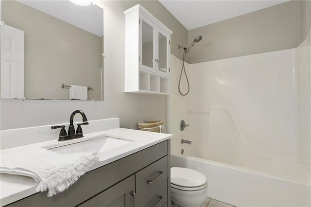 3208 Arbor Lake Dr, Saint Joseph, MO 64506 - full bathroom featuring toilet, washtub / shower combination, vanity, and tile patterned flooring