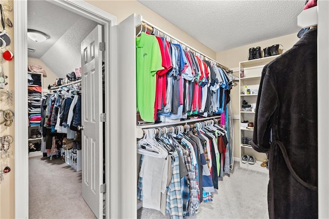 9820 N Donnelly Ave, Kansas City, MO 64157 - spacious closet with carpet and vaulted ceiling
