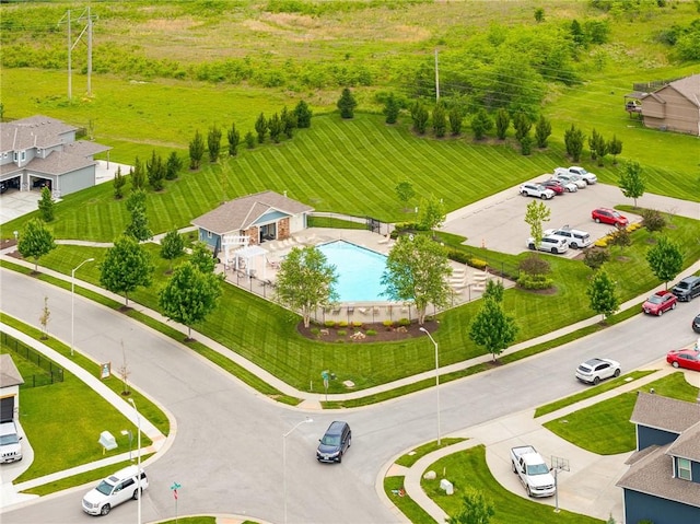 9820 N Donnelly Ave, Kansas City, MO 64157 - bird's eye view of a pool area