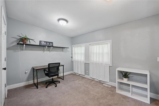 906 E Piankishaw St, Paola, KS 66071 - home office with carpet flooring, baseboards, and lofted ceiling