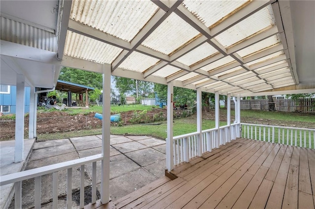 5005 S Grand Ave, Independence, MO 64055 - wooden deck featuring a patio area