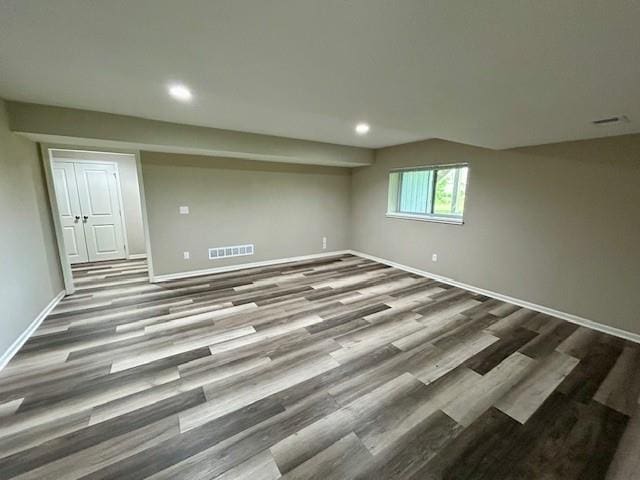 10204 Siena Dr, Peculiar, MO 64078 - basement featuring wood finished floors, baseboards, and recessed lighting