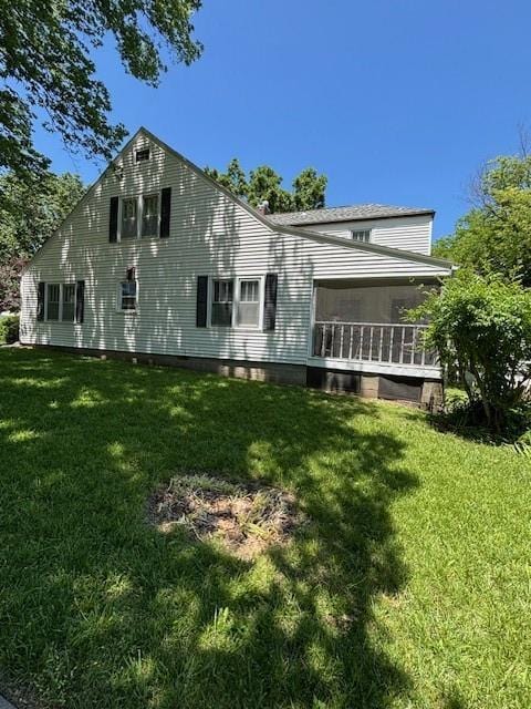 217 5th St, Burlington, KS 66839 - back of property featuring a lawn
