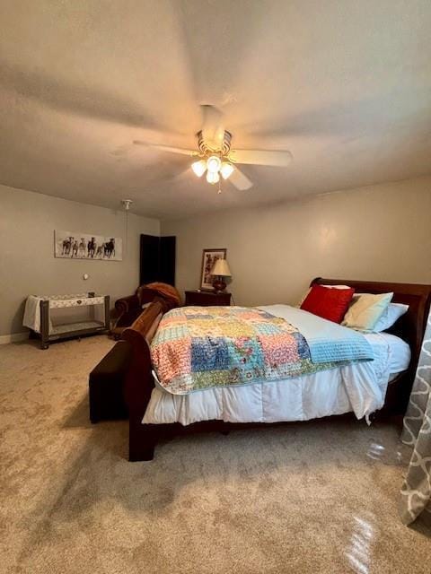 217 5th St, Burlington, KS 66839 - carpeted bedroom with ceiling fan