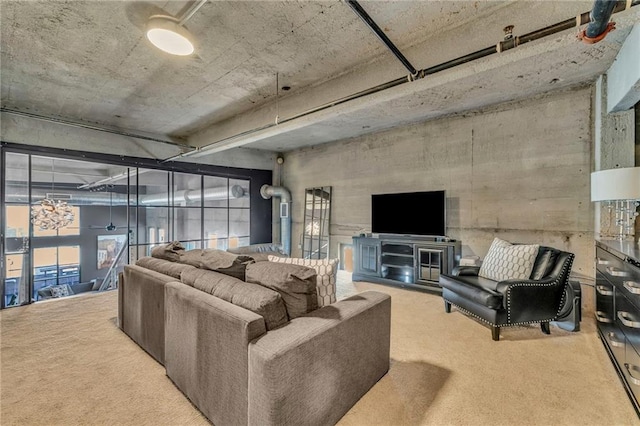 360 W Pershing Rd Unit 310, Kansas City, MO 64108 - view of carpeted living room
