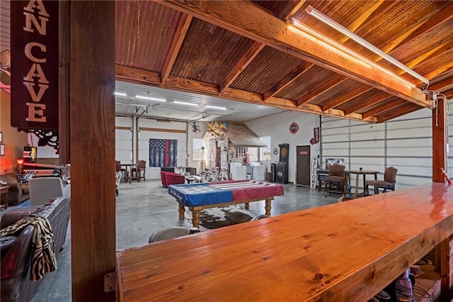 14971 Fairmount Rd, Basehor, KS 66007 - playroom featuring billiards and concrete floors