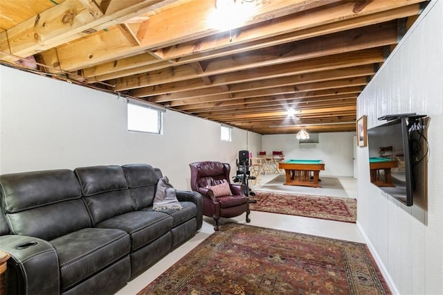9613 Dearborn St, Overland Park, KS 66207 - below grade area featuring billiards