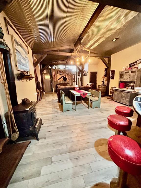 115 N 3rd St, Burlington, KS 66839 - lobby with wood ceiling with exposed beams