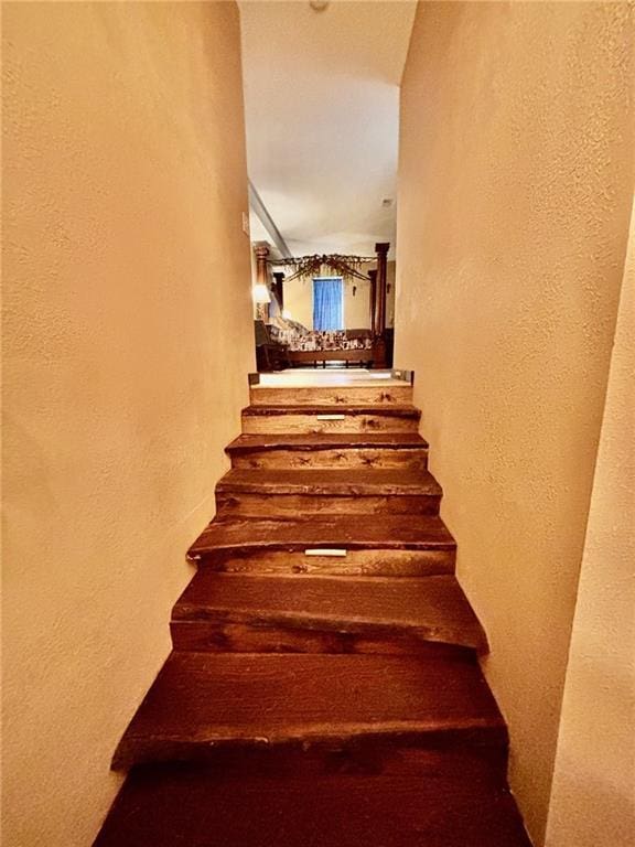115 N 3rd St, Burlington, KS 66839 - stairs with a textured wall