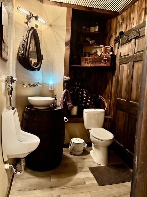 115 N 3rd St, Burlington, KS 66839 - bathroom featuring wood finished floors, toilet, and vanity