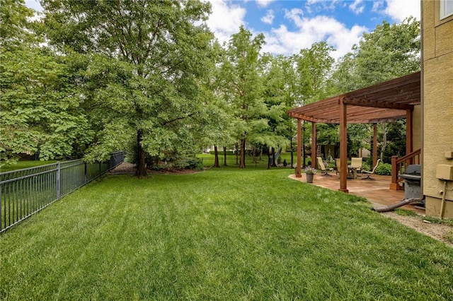 5204 W 166th St, Overland Park, KS 66085 - view of yard with a pergola and a patio area
