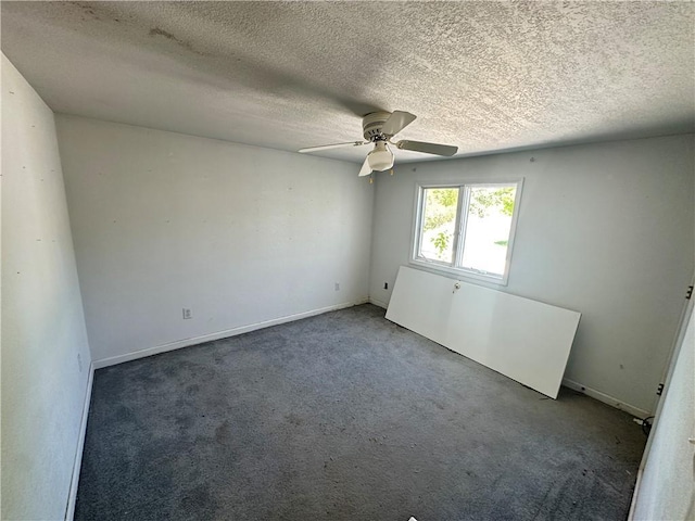 17795 K Hwy, Saint Joseph, MO 64505 - unfurnished room with ceiling fan, carpet, baseboards, and a textured ceiling