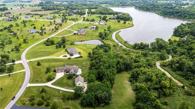 15405 161st St, Bonner Springs, KS 66012 - aerial overview of property's location featuring a nearby body of water