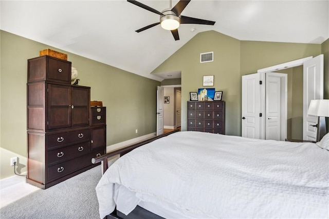 22404 S Roosevelt St, Spring Hill, KS 66083 - bedroom featuring ceiling fan, baseboards, and high vaulted ceiling