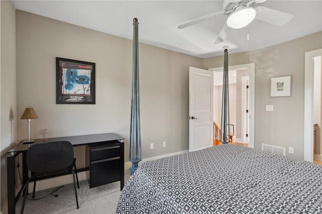 22404 S Roosevelt St, Spring Hill, KS 66083 - carpeted bedroom featuring ceiling fan, baseboards, a desk, and radiator heating unit