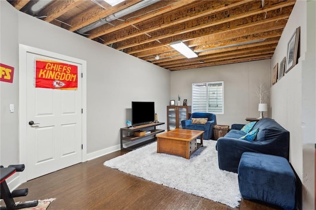22404 S Roosevelt St, Spring Hill, KS 66083 - living room with dark wood finished floors and baseboards