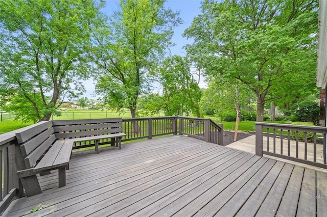 5000 W 96th St, Overland Park, KS 66207 - view of wooden deck