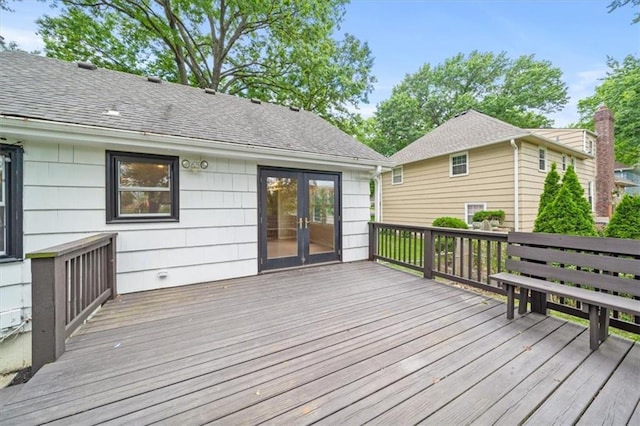 5000 W 96th St, Overland Park, KS 66207 - wooden terrace with french doors