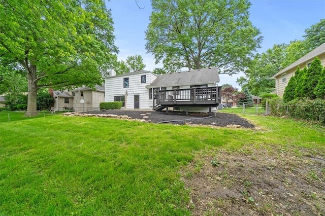 5000 W 96th St, Overland Park, KS 66207 - back of house with a wooden deck
