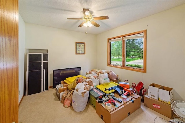 2721 SW Herefordshire Rd, Topeka, KS 66614 - rec room featuring carpet flooring and a ceiling fan