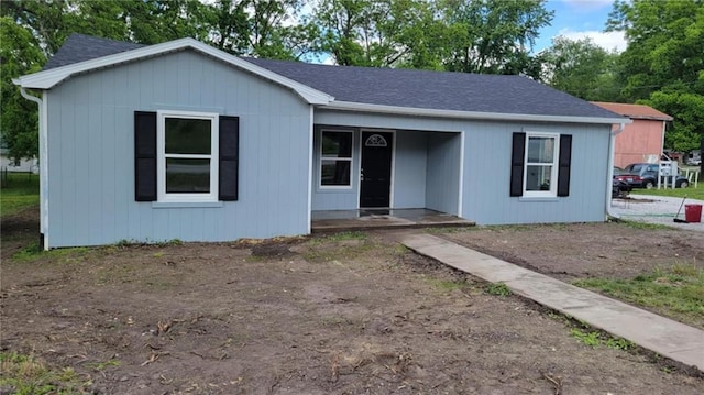 208 W Marshall St, Mayview, MO 64071 - ranch-style house featuring covered porch and a shingled roof