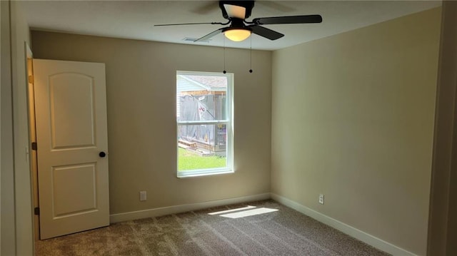 208 W Marshall St, Mayview, MO 64071 - carpeted spare room featuring a ceiling fan and baseboards
