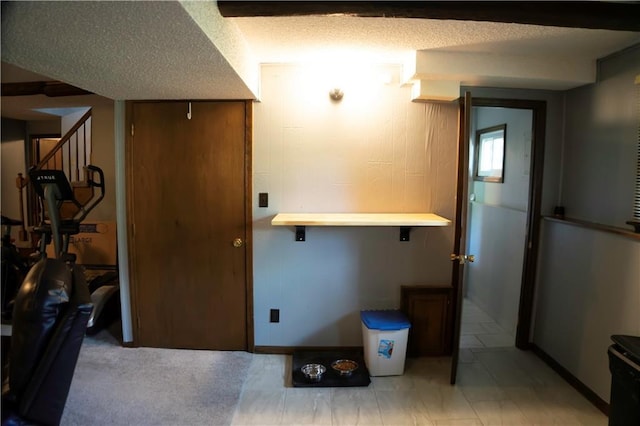 1015 S Elm St, Ottawa, KS 66067 - kitchen featuring a textured ceiling