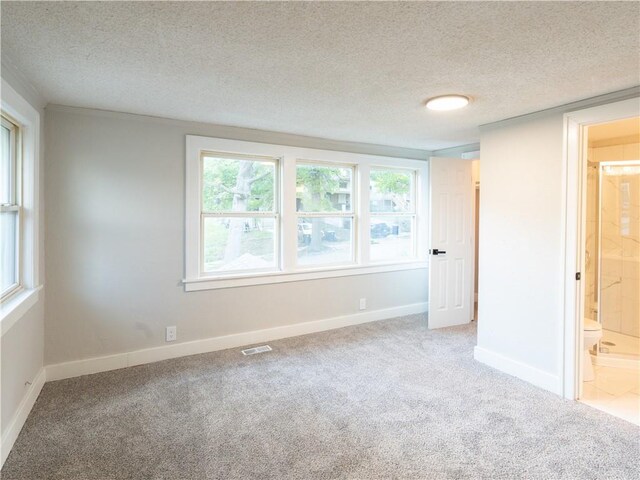 4941 Park Ave, Kansas City, MO 64130 - carpeted empty room with plenty of natural light, a textured ceiling, and baseboards