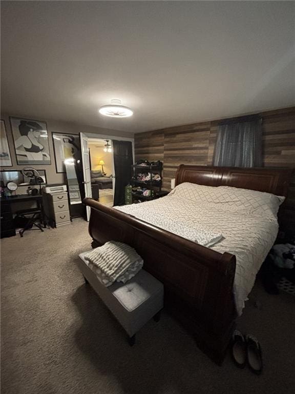 611 W Main St, Chanute, KS 66720 - bedroom with carpet and a desk