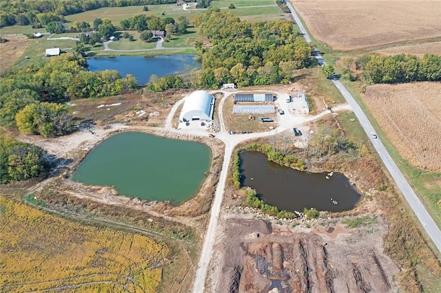 411 E 203rd St, Belton, MO 64012 - aerial view of property's location with a large body of water and rural landscape