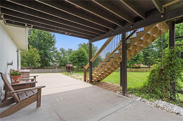 8801 NE 116th St, Kansas City, MO 64157 - view of patio / terrace featuring stairs