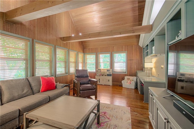 601 NW 41st St, Kansas City, MO 64116 - living area with wood walls and wood finished floors