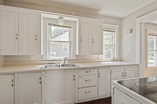 11412 E 20th St S, Independence, MO 64052 - kitchen featuring a sink, white cabinetry, and healthy amount of natural light