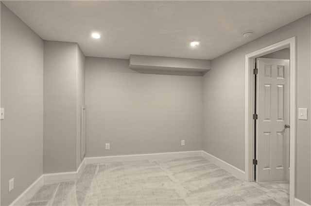 13125 Sherwood St, Leawood, KS 66209 - finished basement with light carpet and recessed lighting